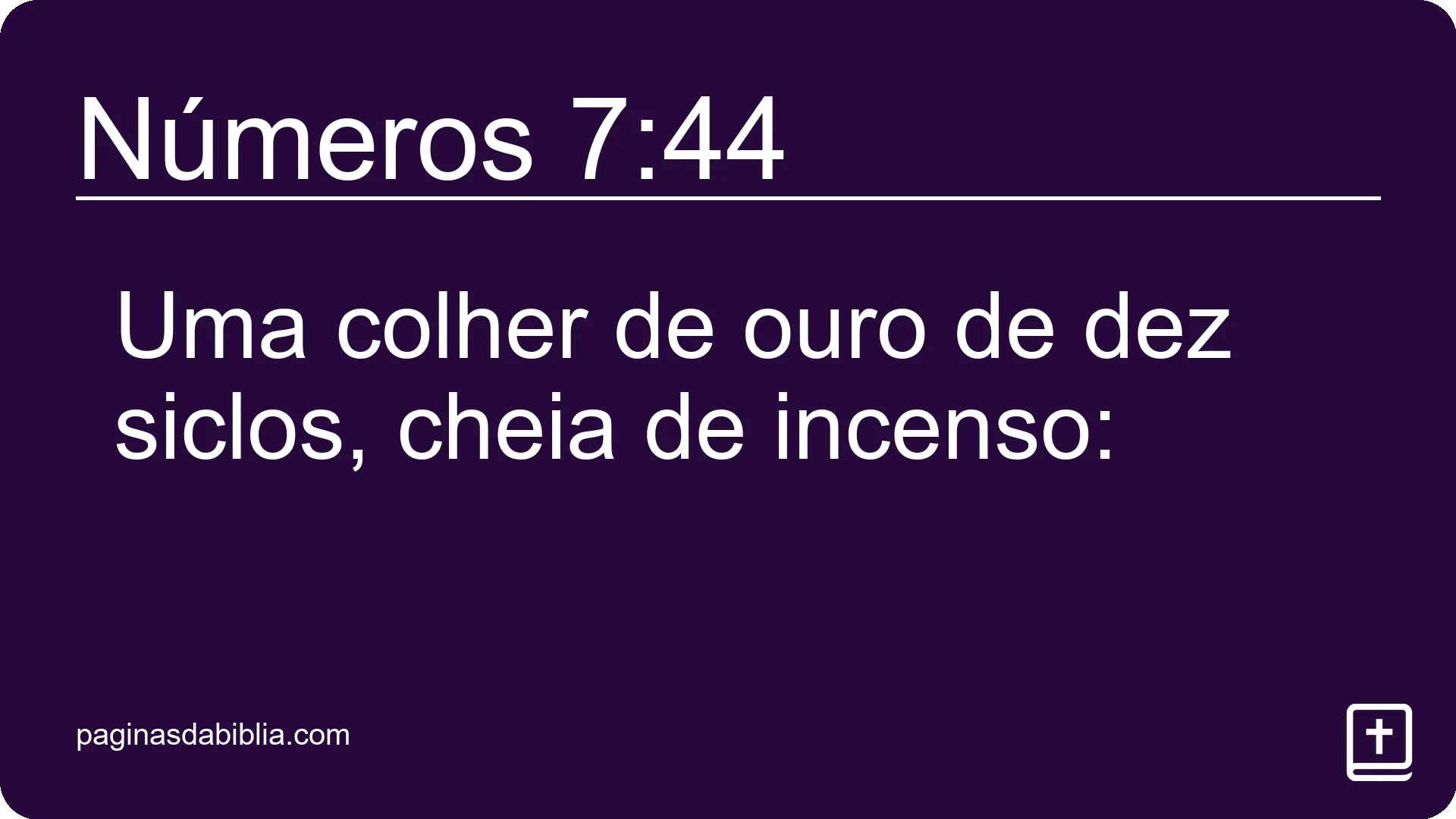 Números 7:44