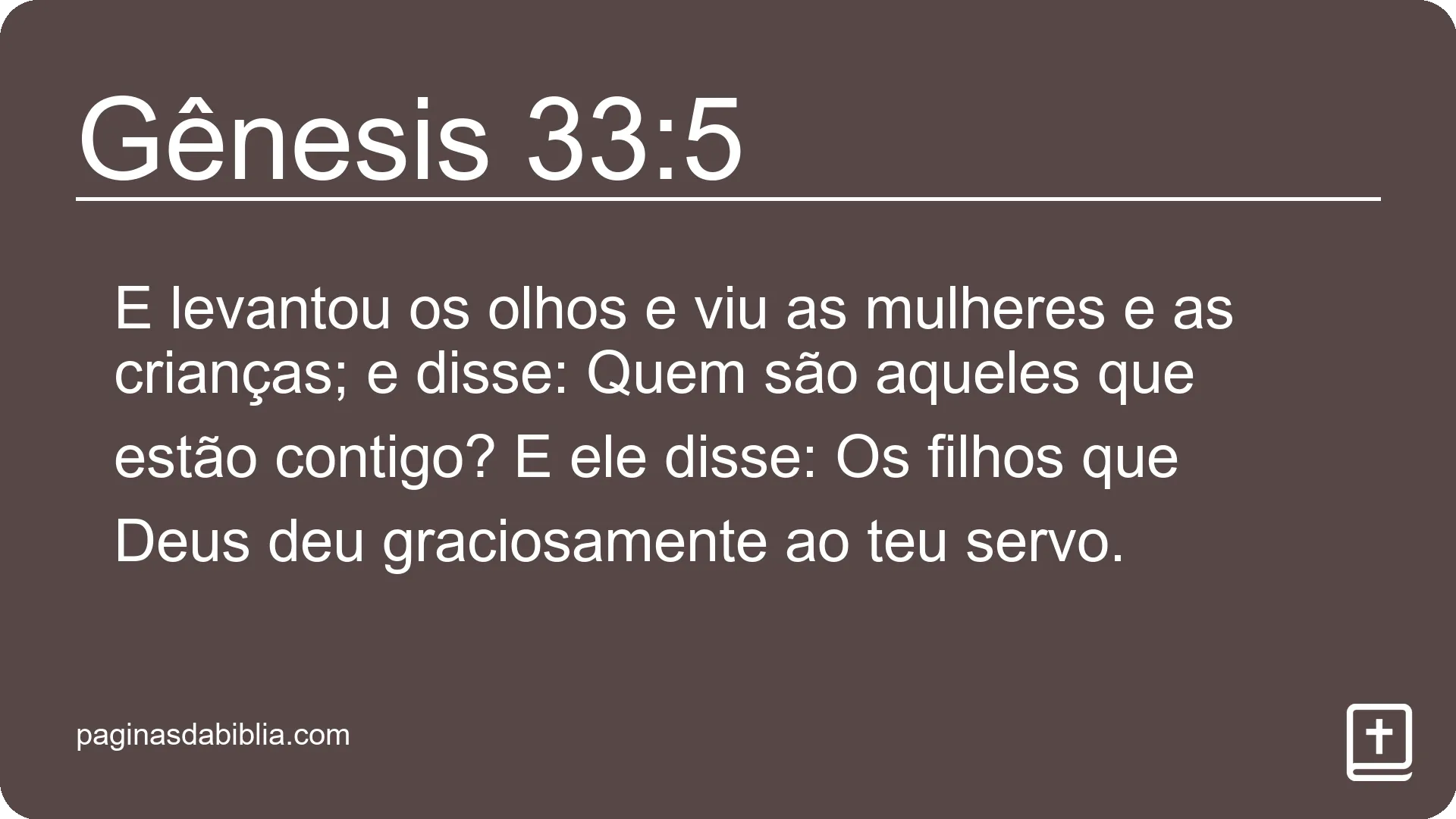 Gênesis 33:5