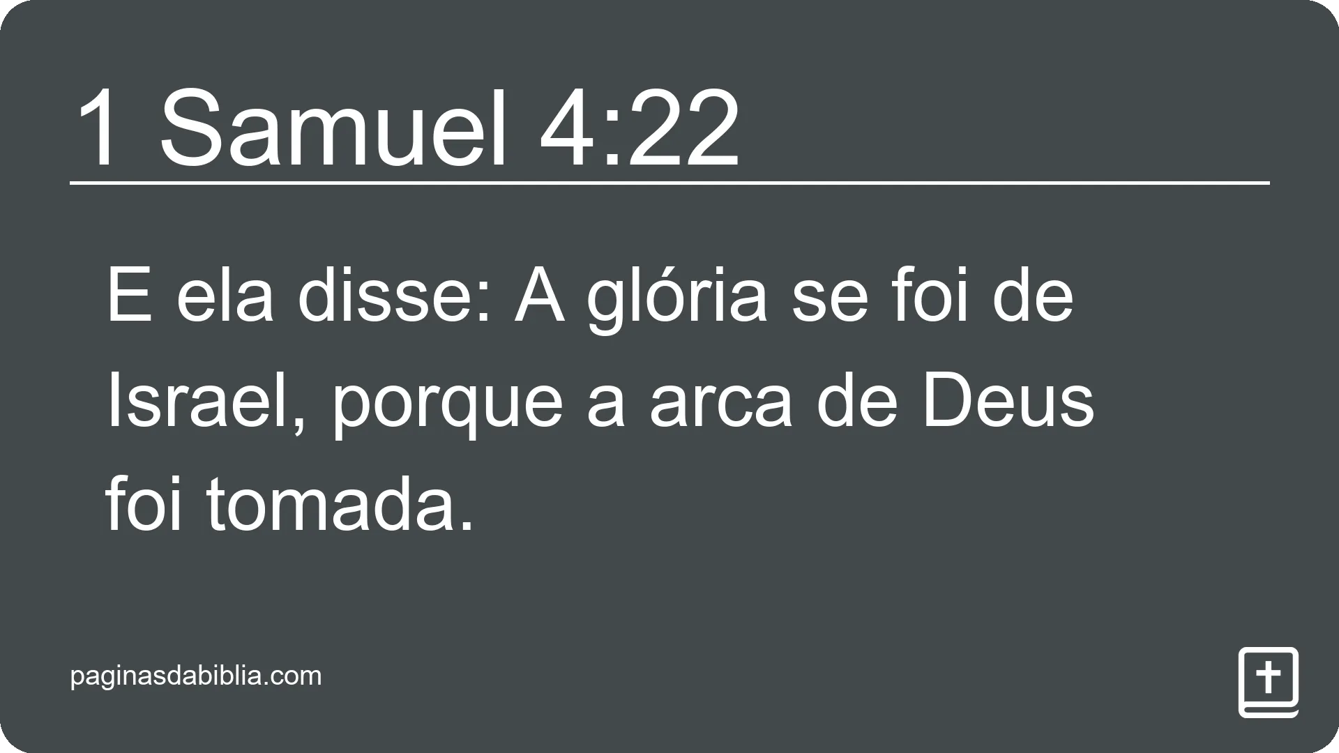 1 Samuel 4:22