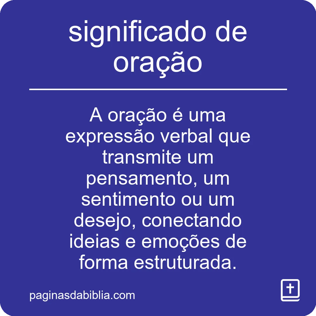 significado de oração