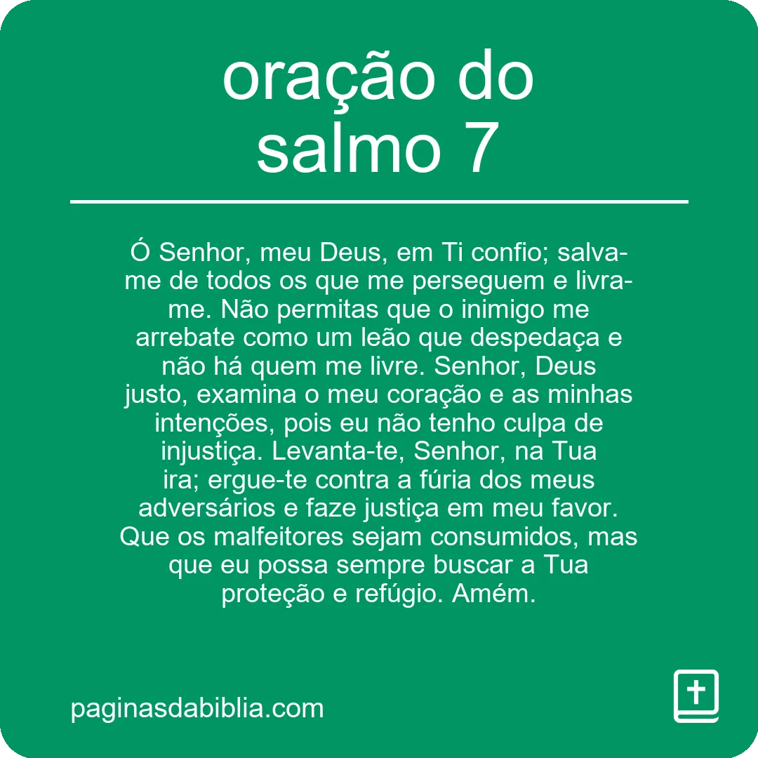 oração do salmo 7