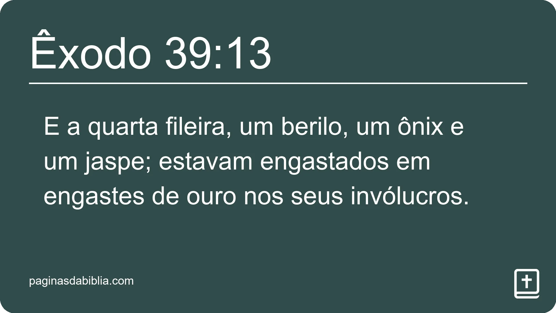 Êxodo 39:13