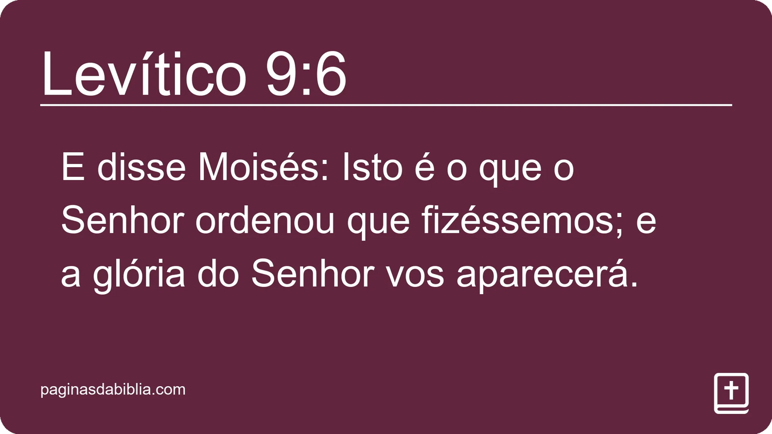 Levítico 9:6