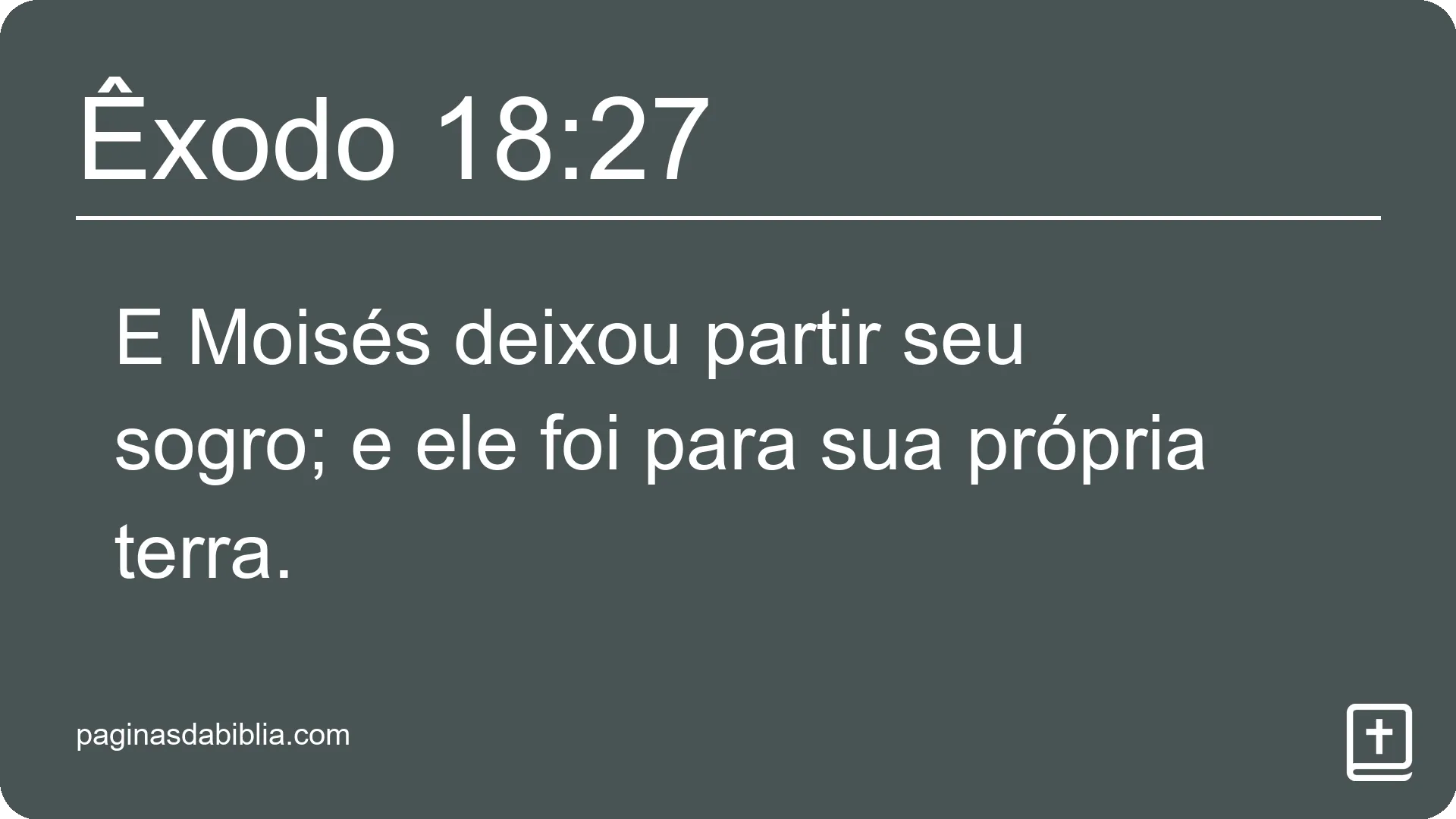 Êxodo 18:27