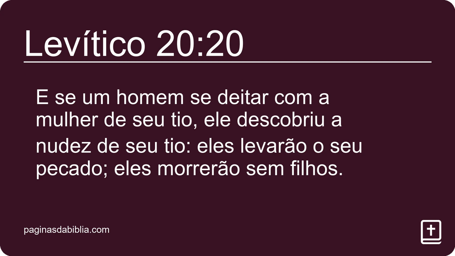 Levítico 20:20