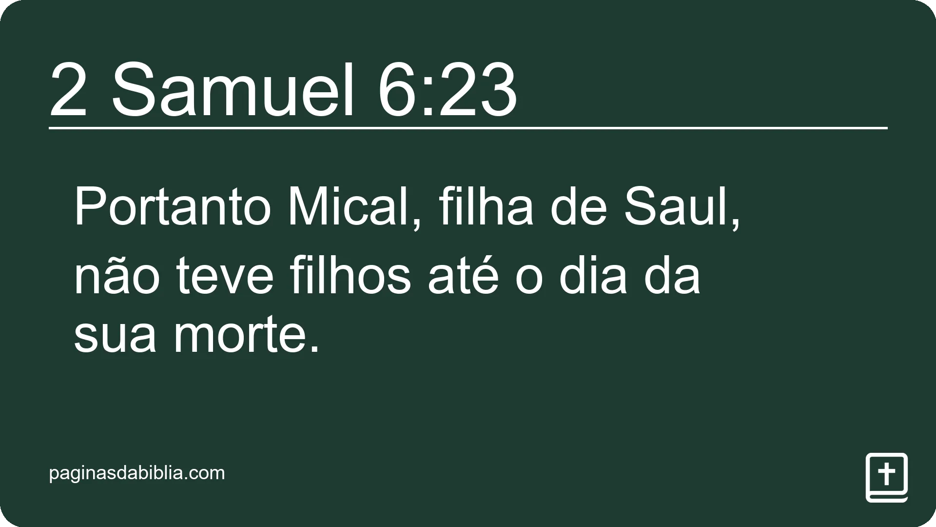 2 Samuel 6:23