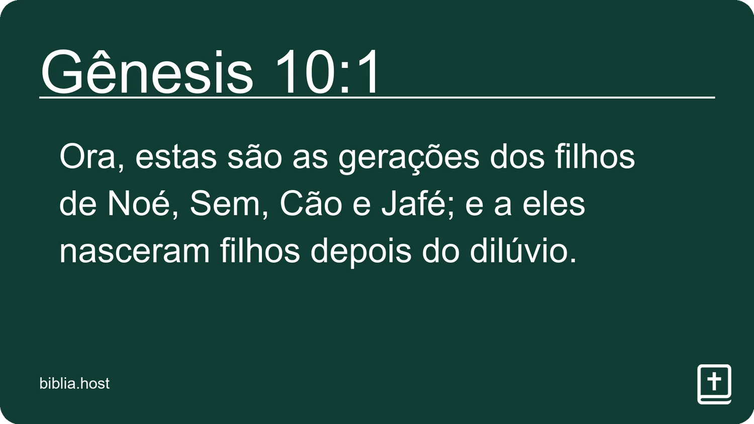 Gênesis 10:1