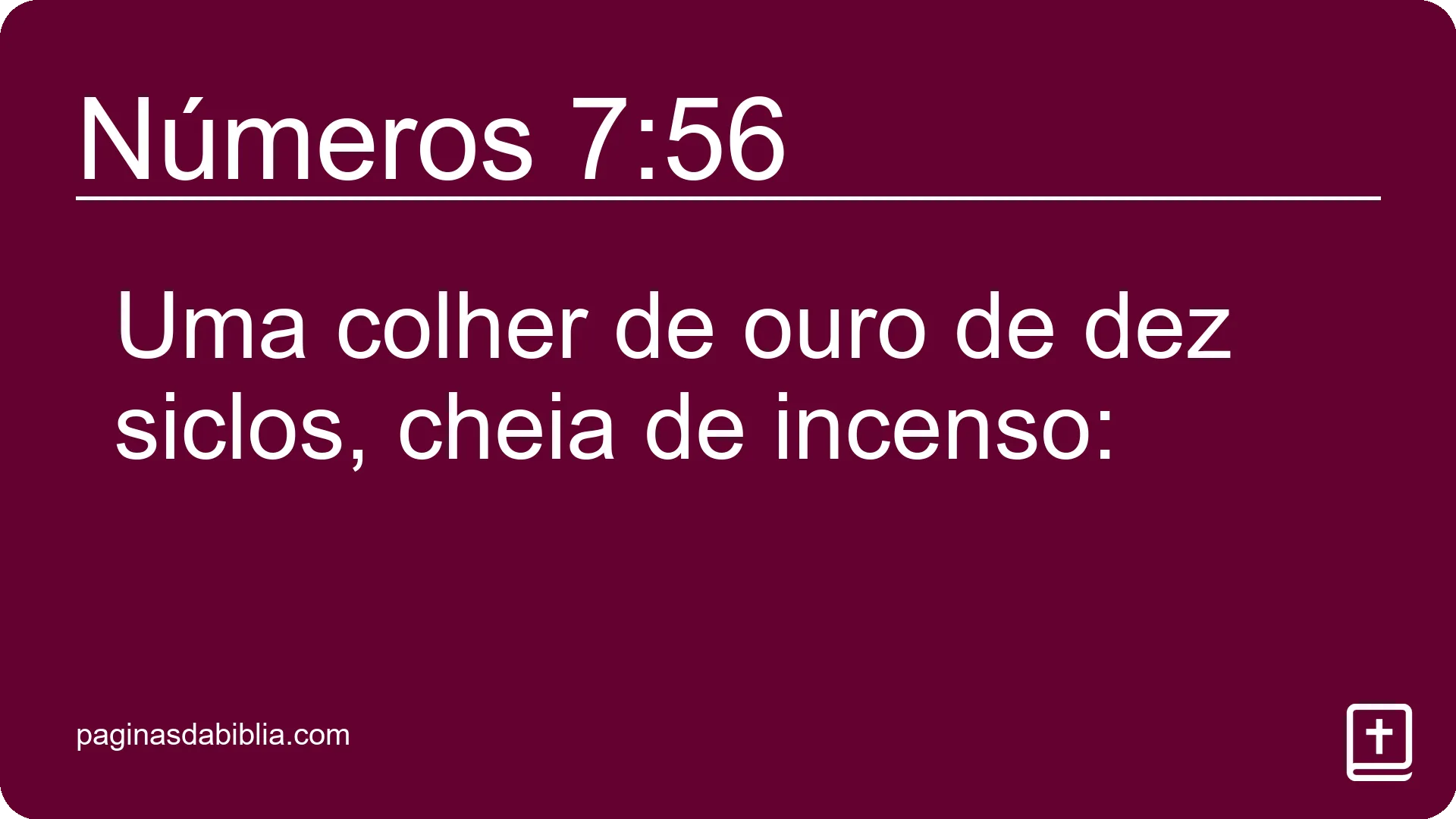 Números 7:56