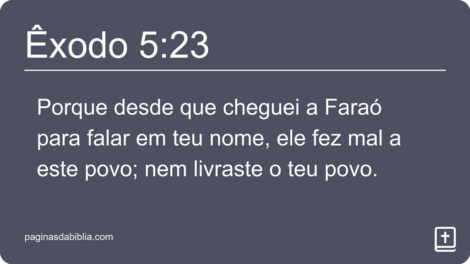 Êxodo 5:23