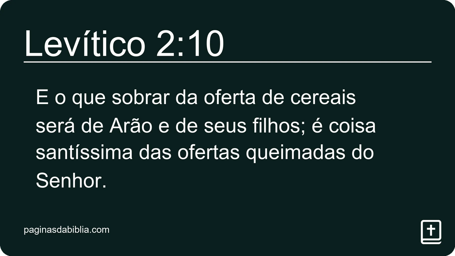 Levítico 2:10