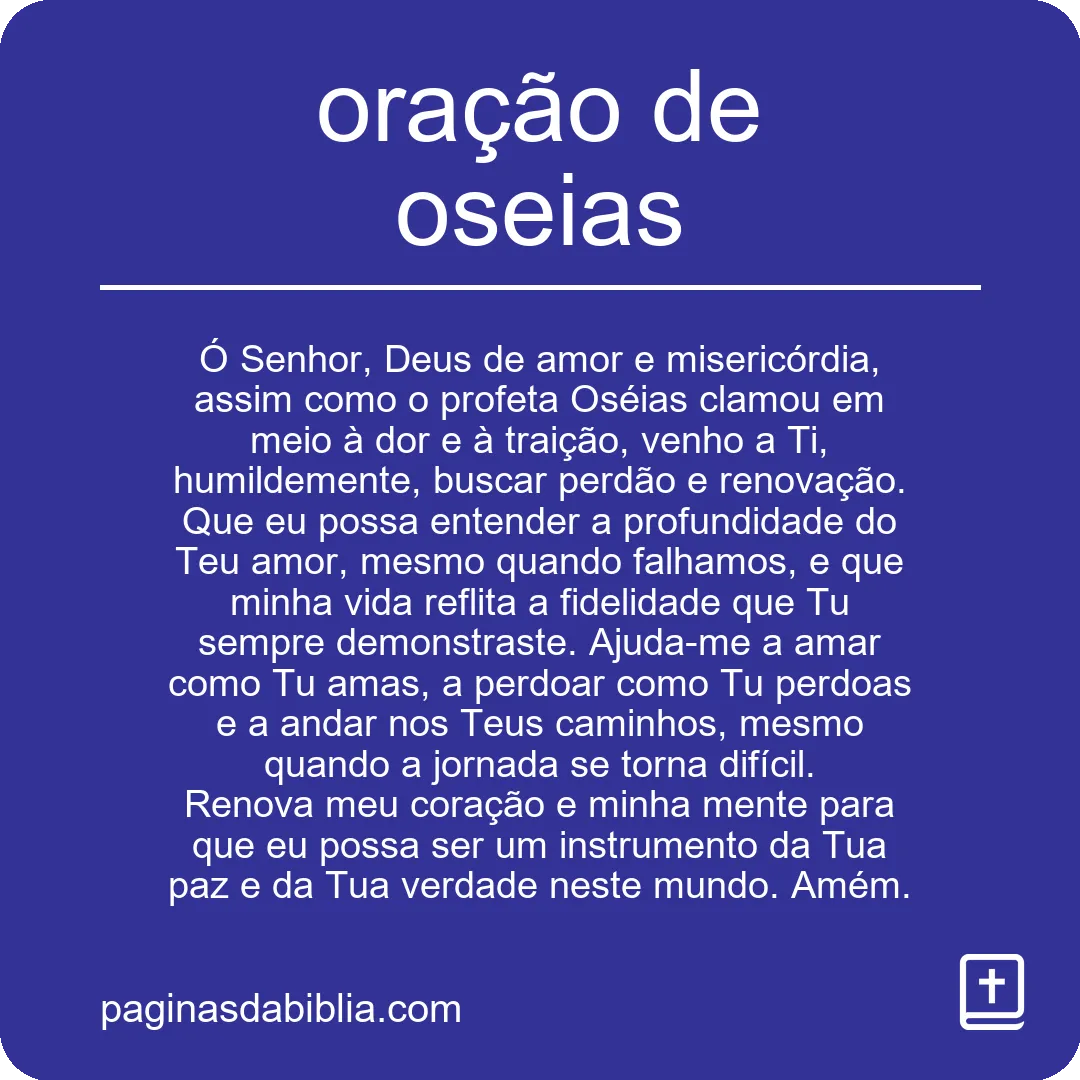 oração de oseias