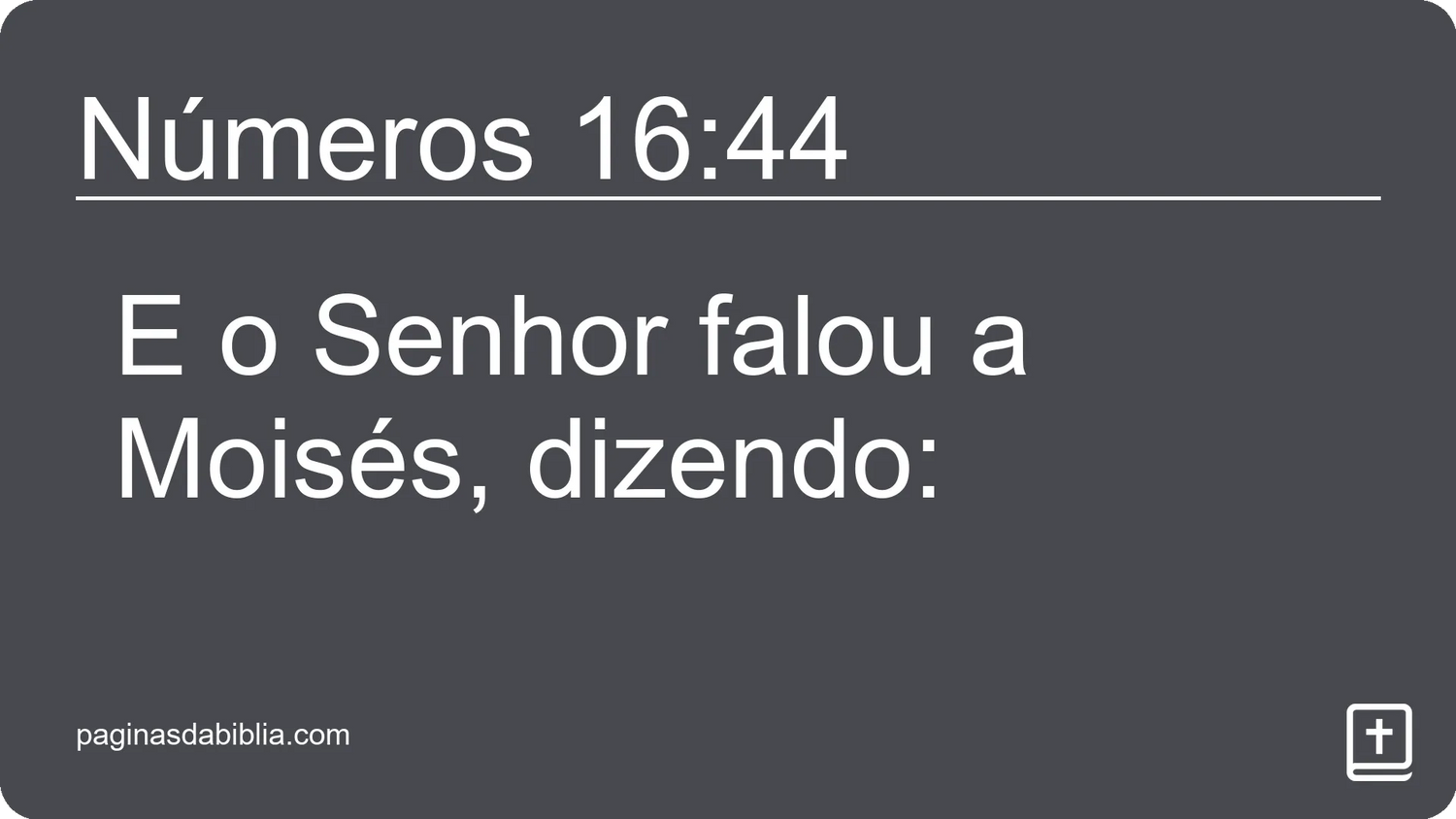 Números 16:44