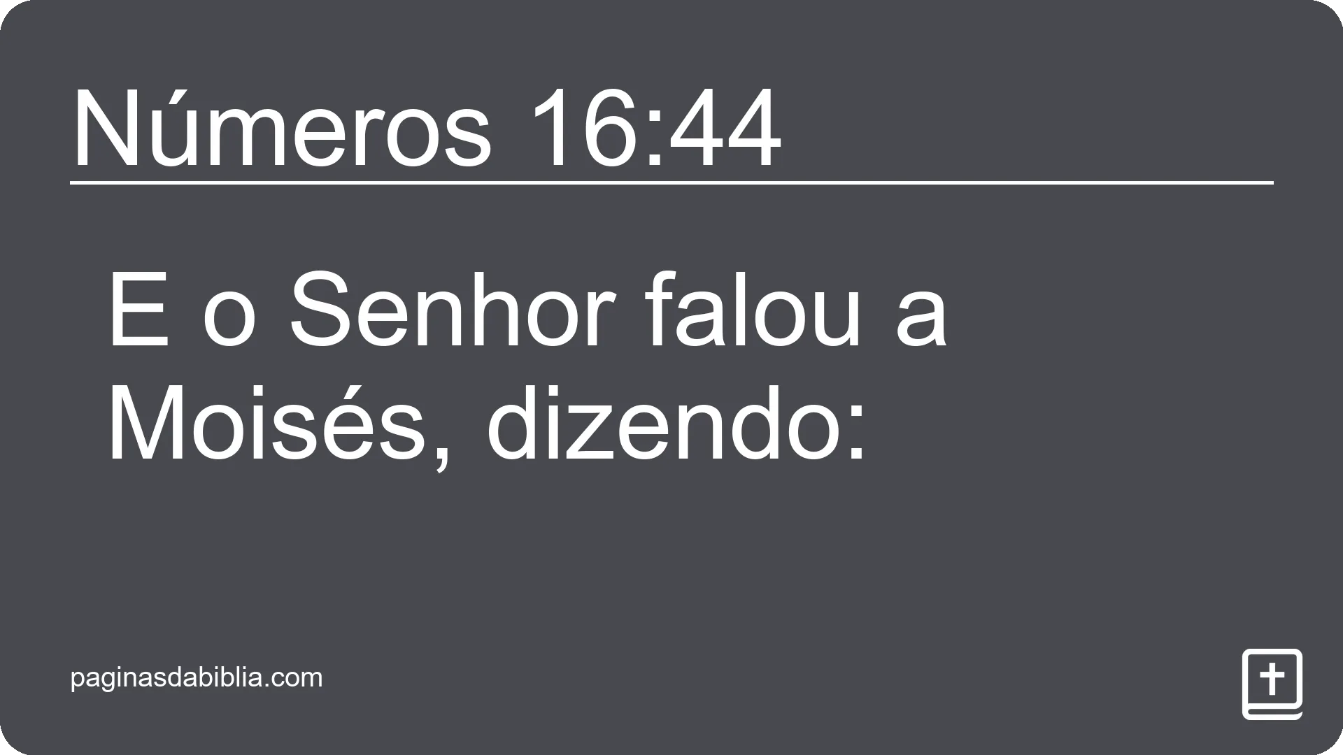 Números 16:44