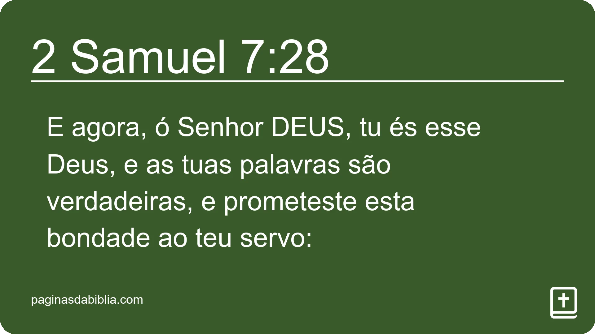 2 Samuel 7:28