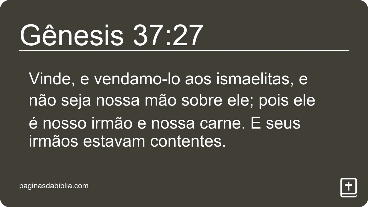 Gênesis 37:27