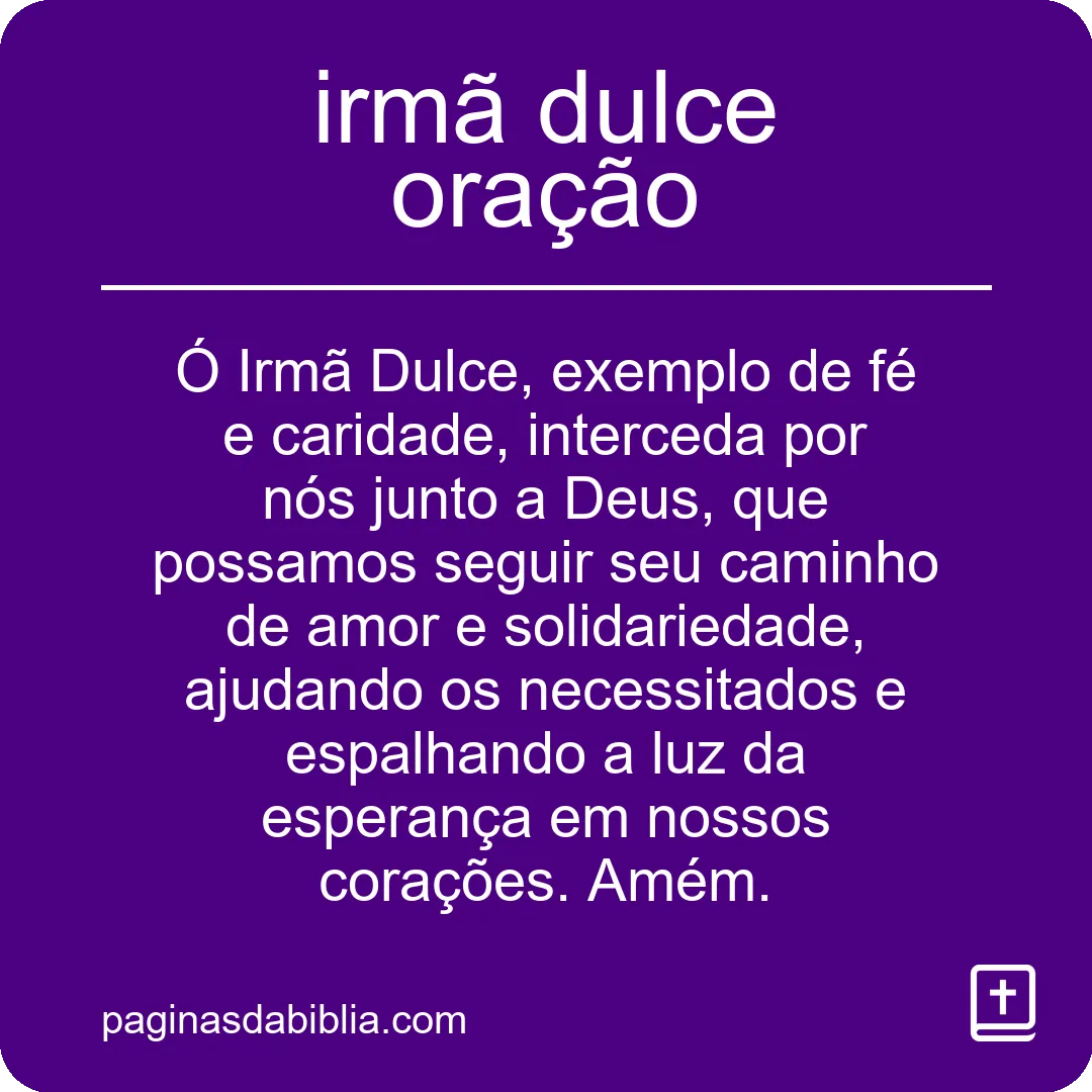 irmã dulce oração