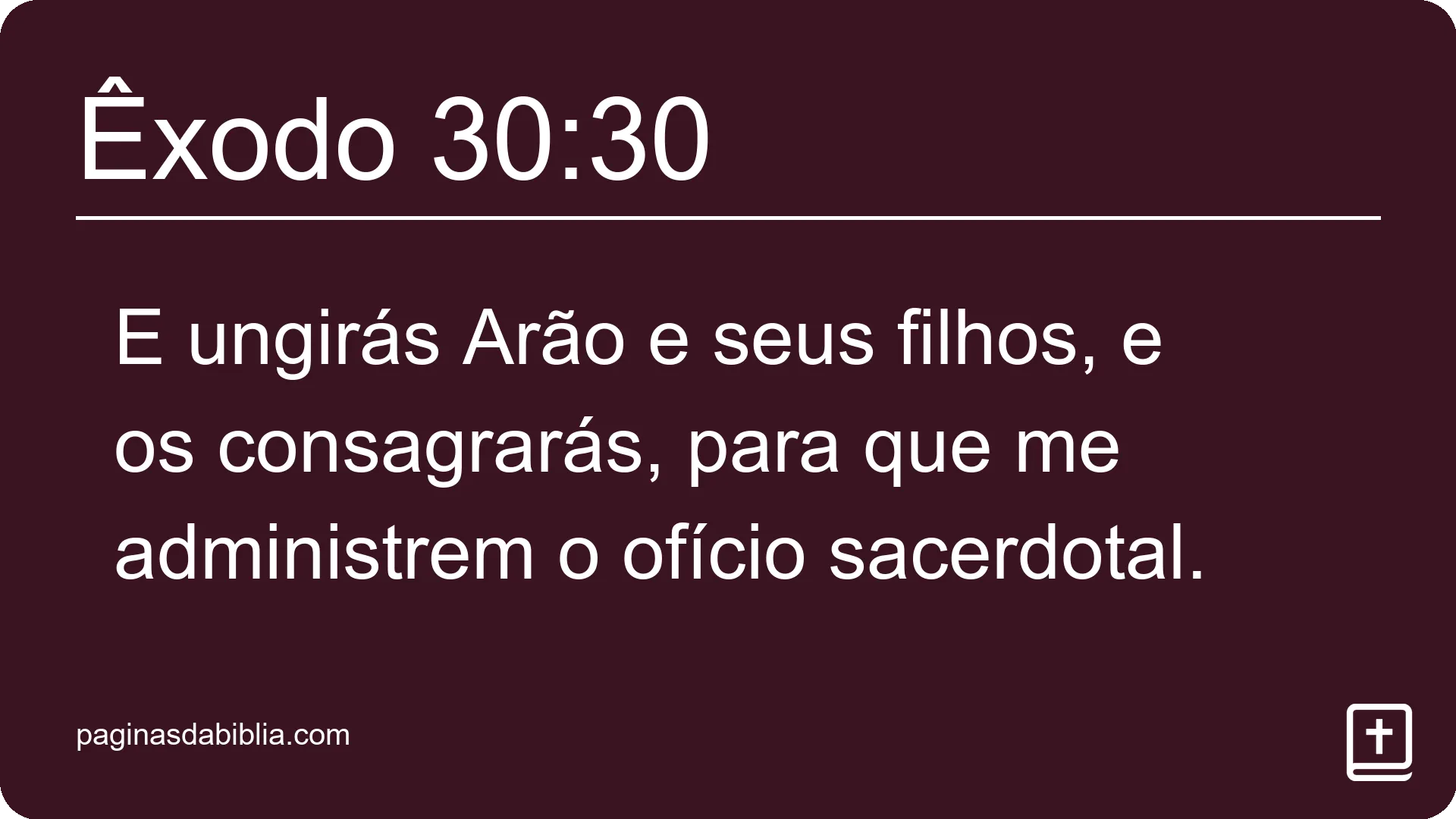 Êxodo 30:30