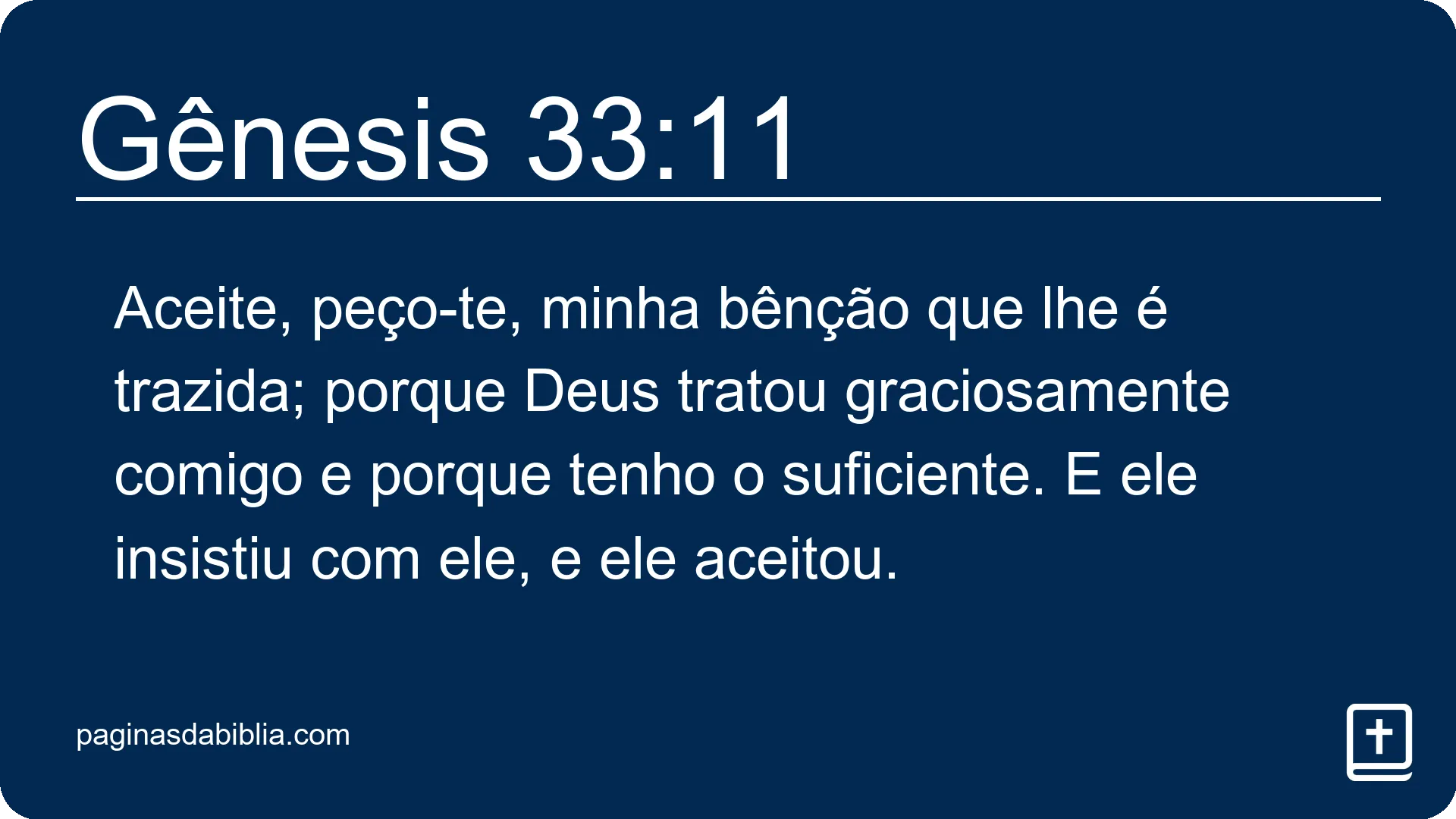 Gênesis 33:11