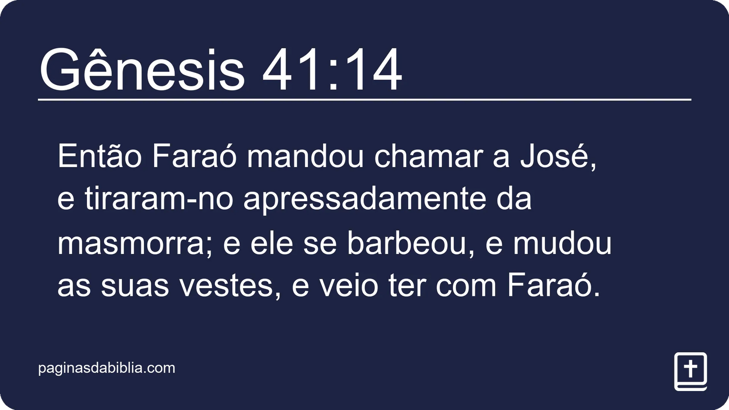 Gênesis 41:14