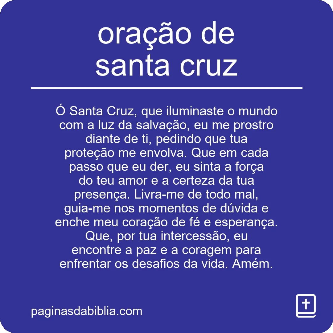 oração de santa cruz