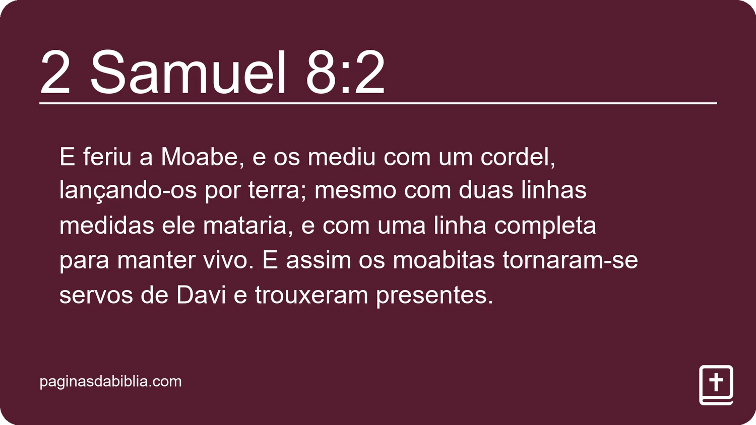 2 Samuel 8:2