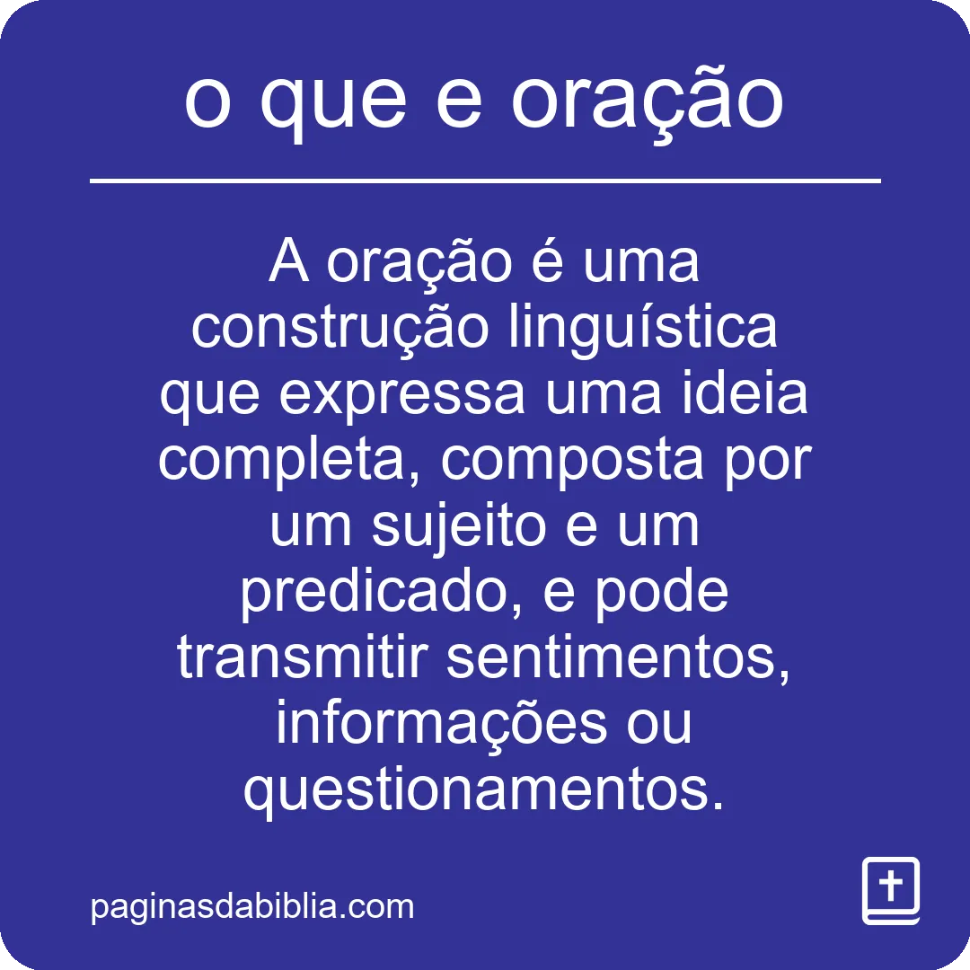 o que e oração