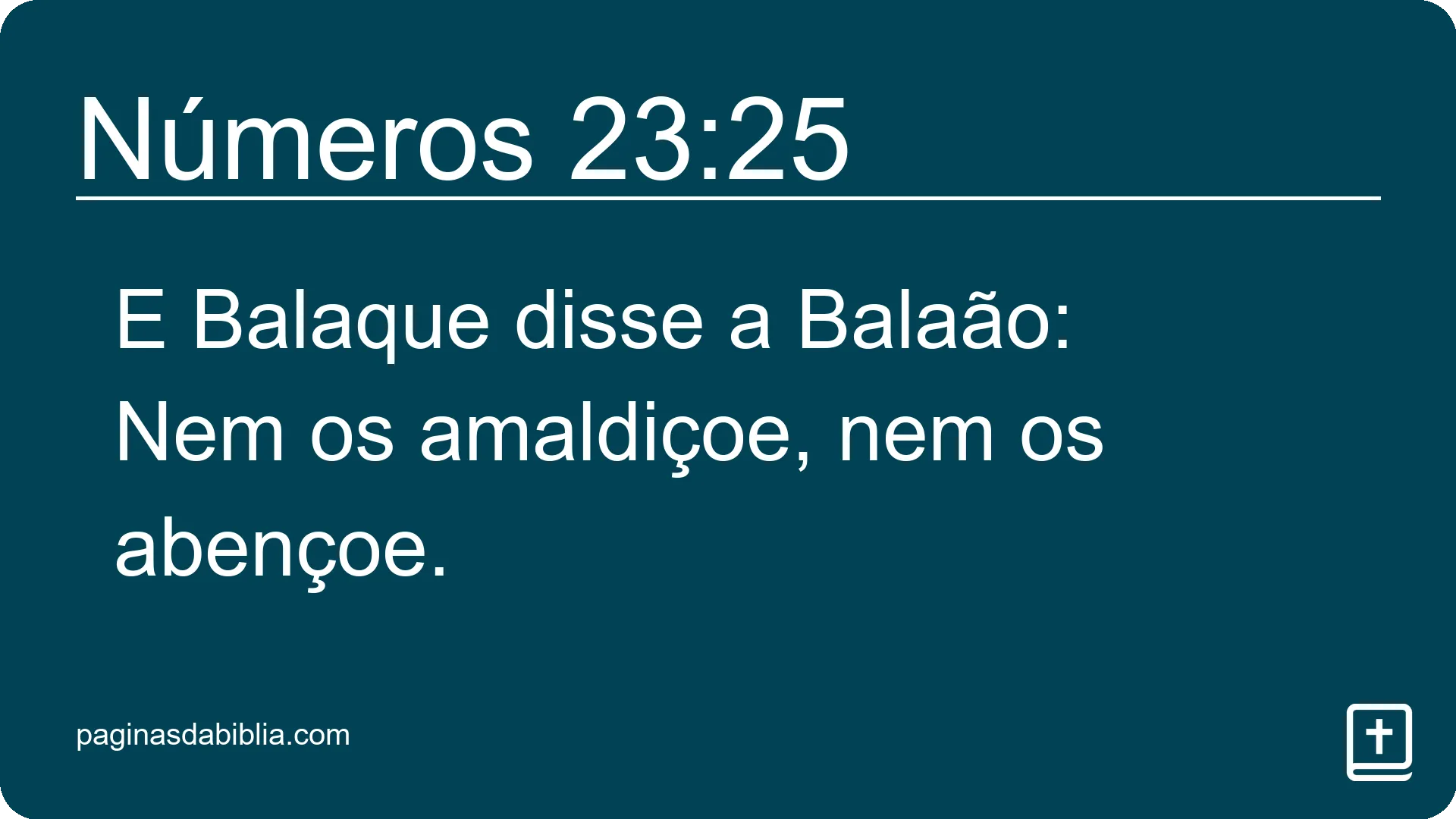 Números 23:25