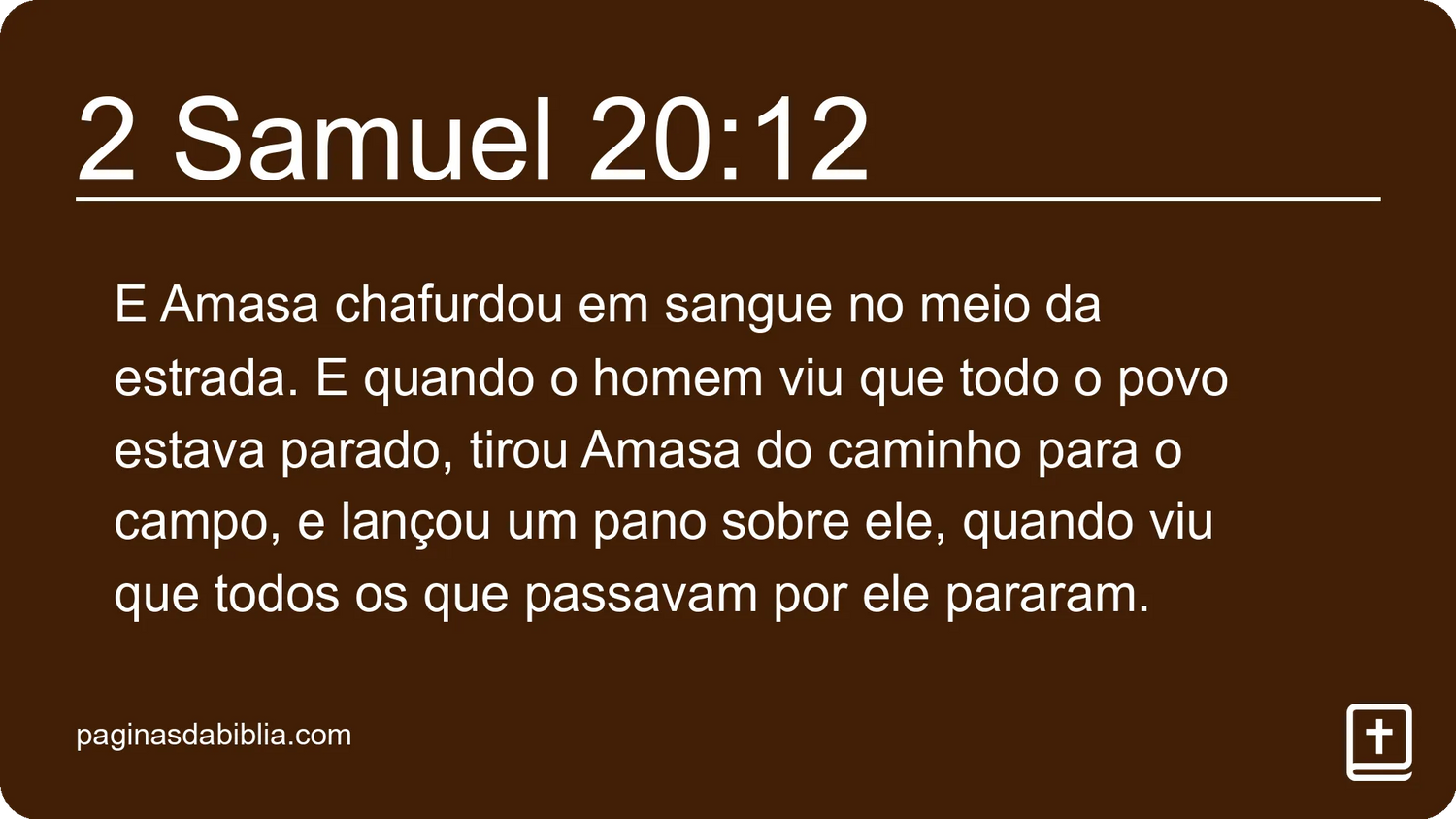 2 Samuel 20:12