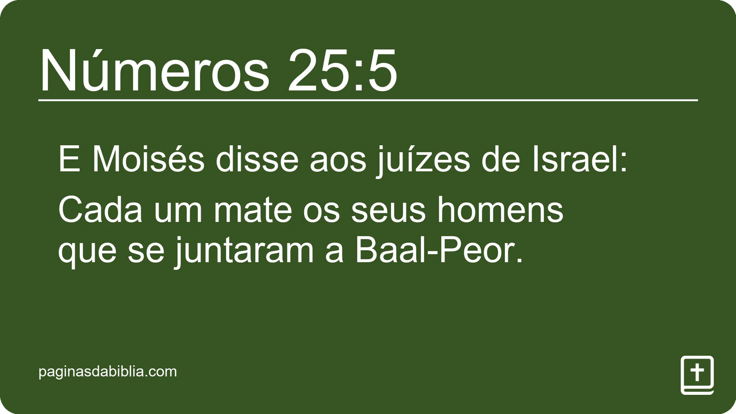 Números 25:5