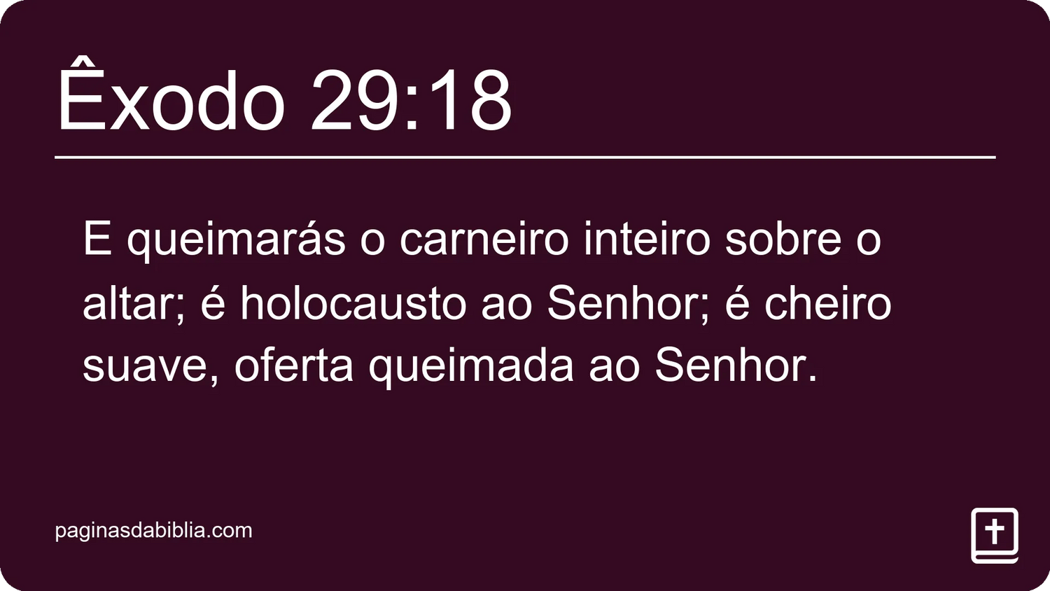 Êxodo 29:18