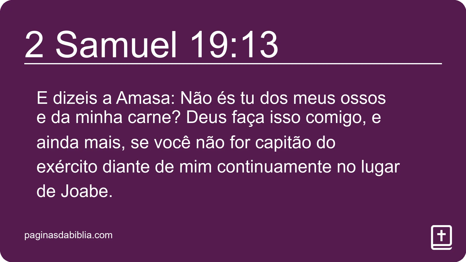 2 Samuel 19:13