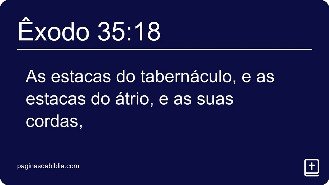 Êxodo 35:18