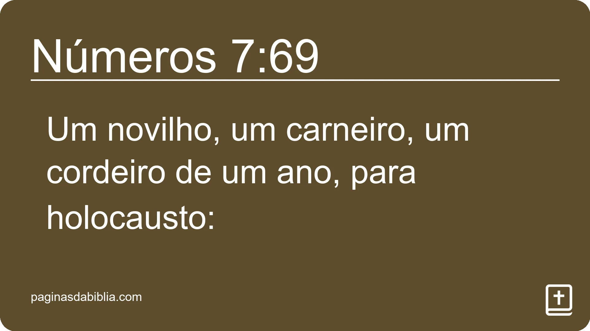 Números 7:69