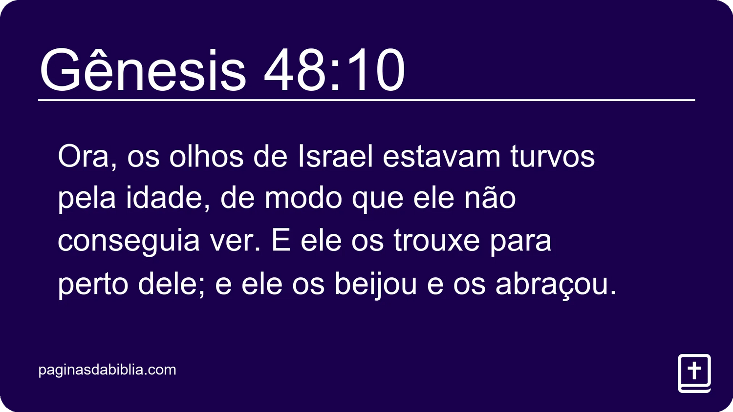 Gênesis 48:10