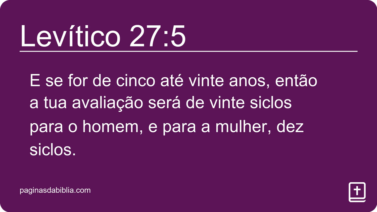 Levítico 27:5