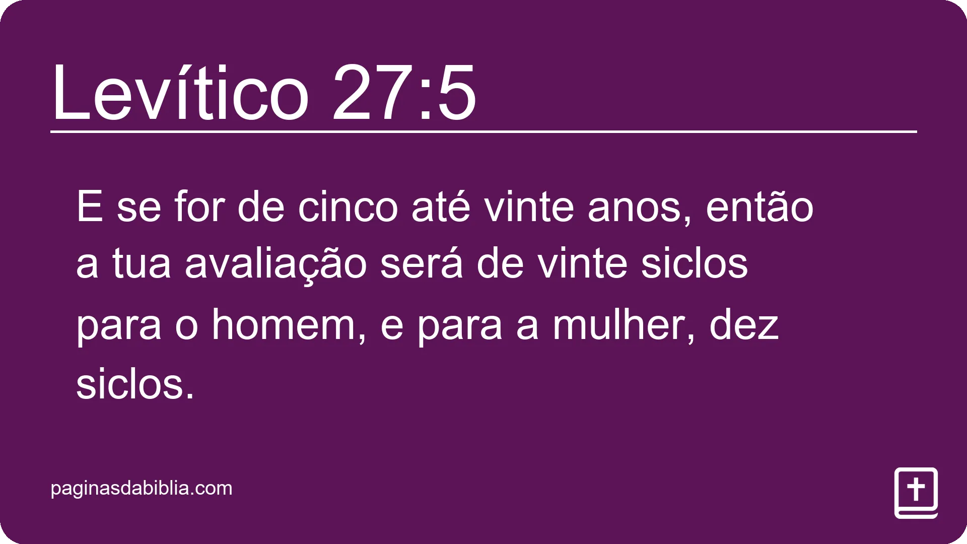 Levítico 27:5