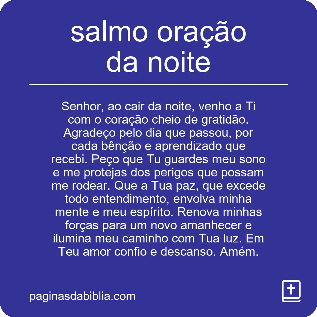 salmo oração da noite