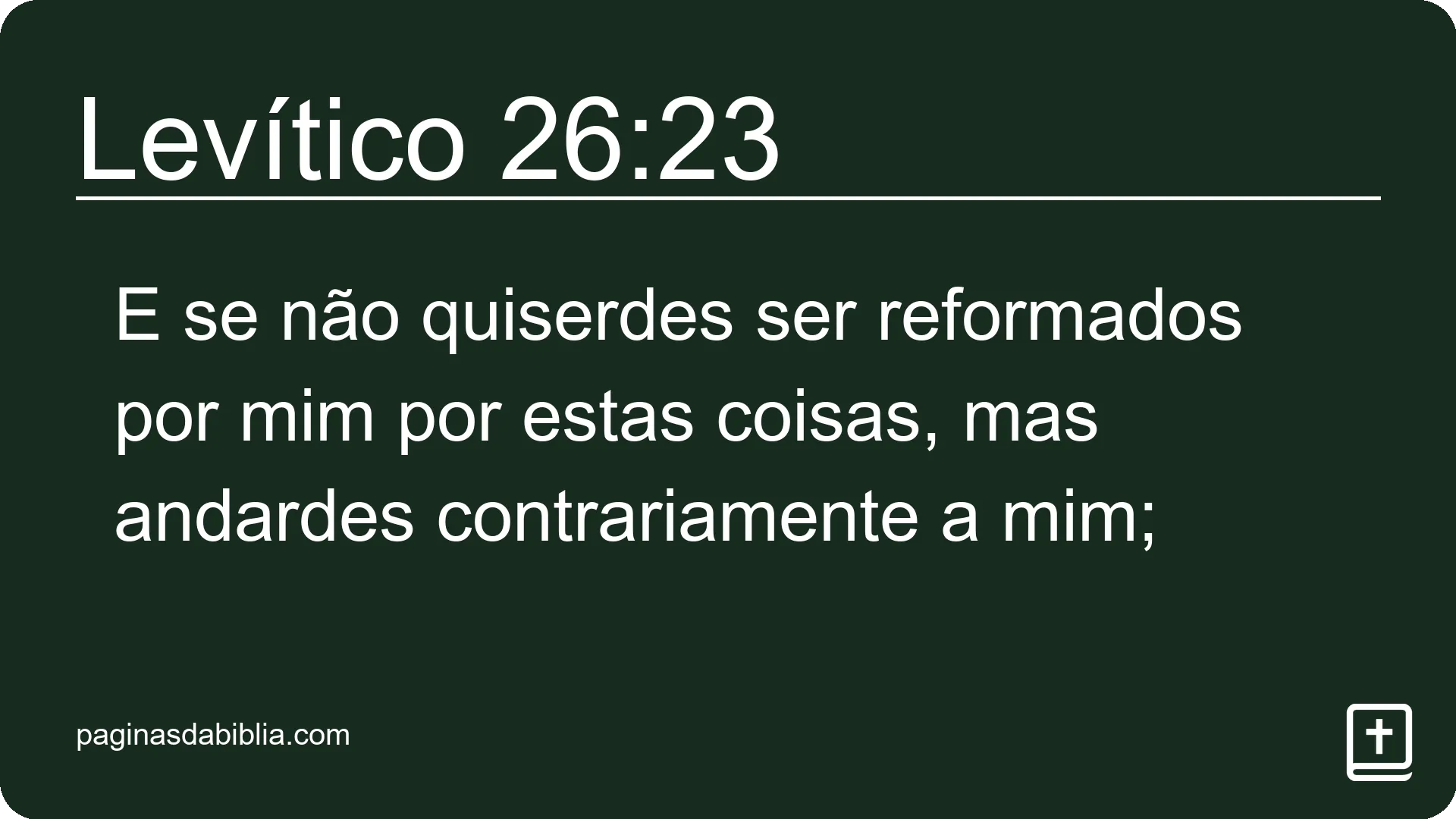 Levítico 26:23