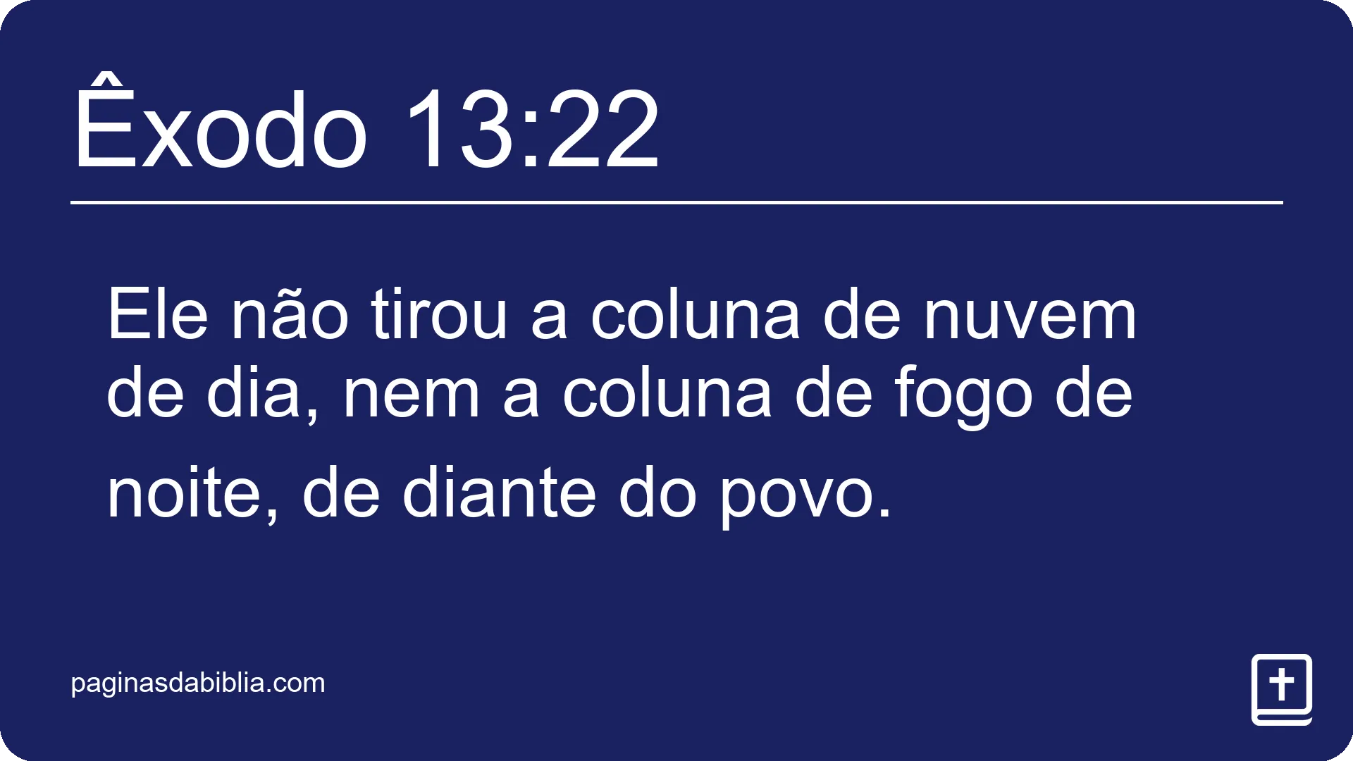 Êxodo 13:22