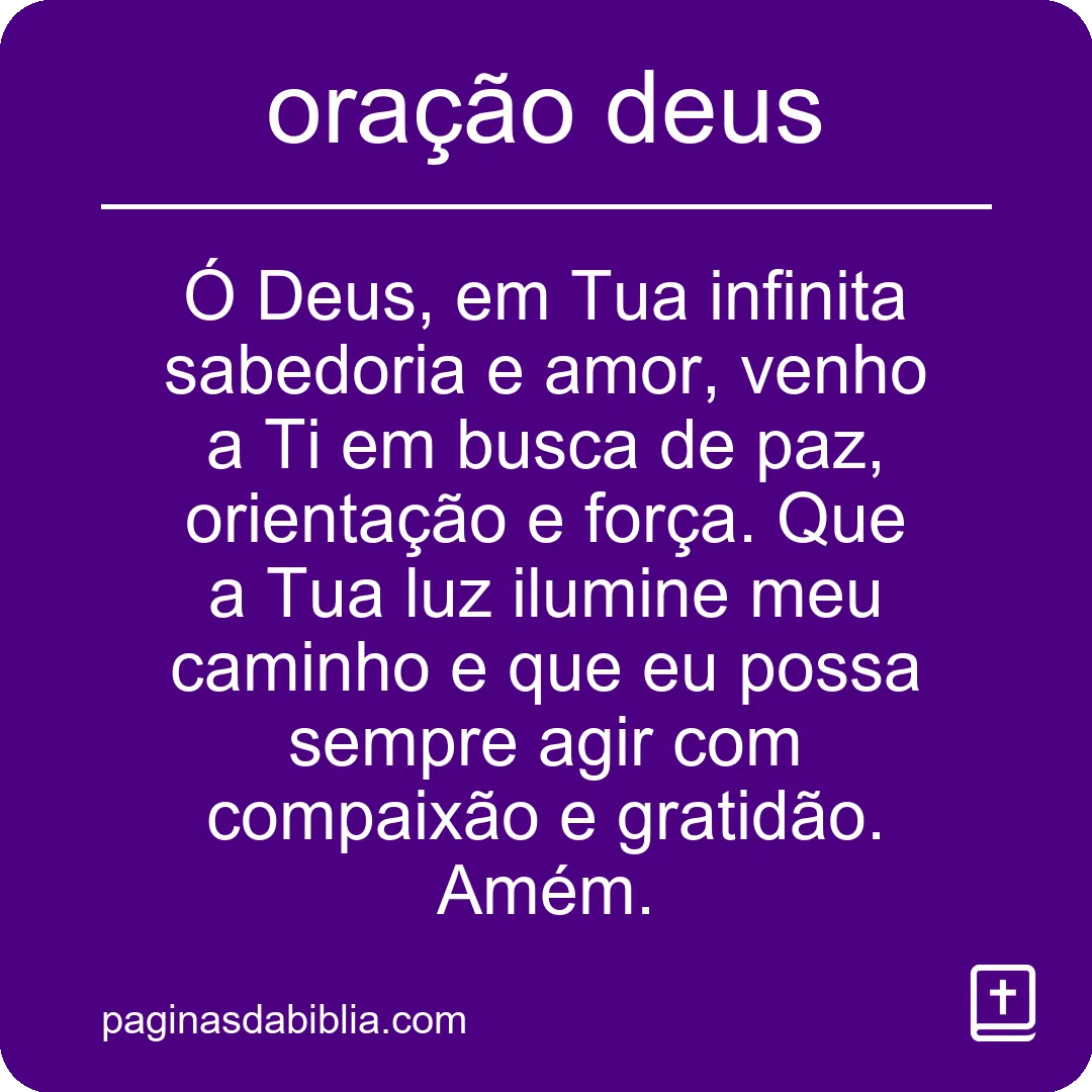 oração deus