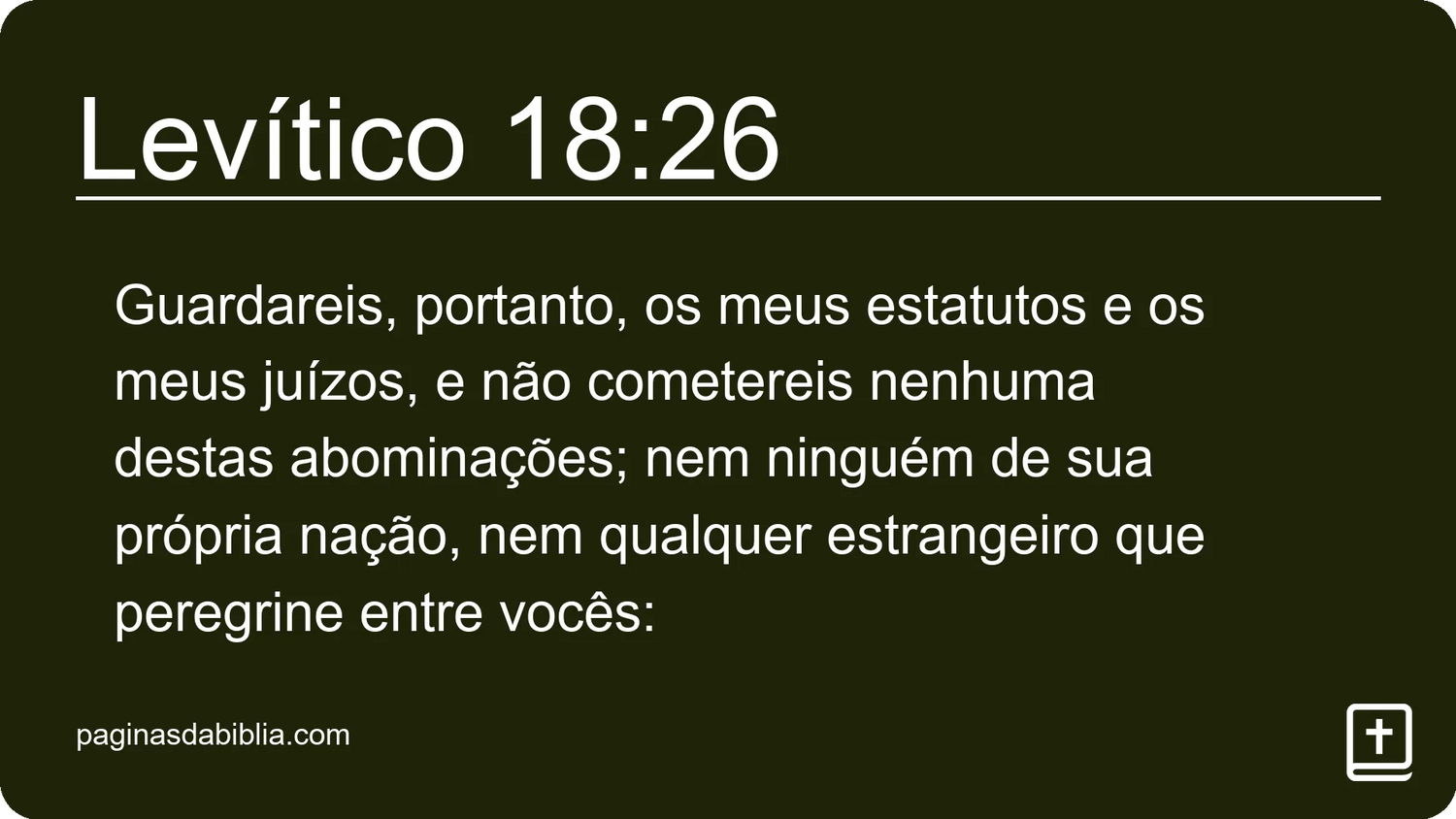 Levítico 18:26