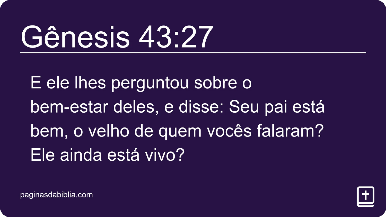 Gênesis 43:27