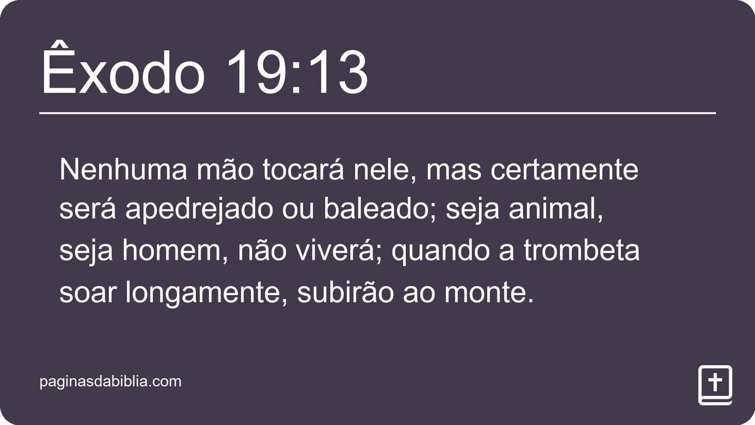 Êxodo 19:13