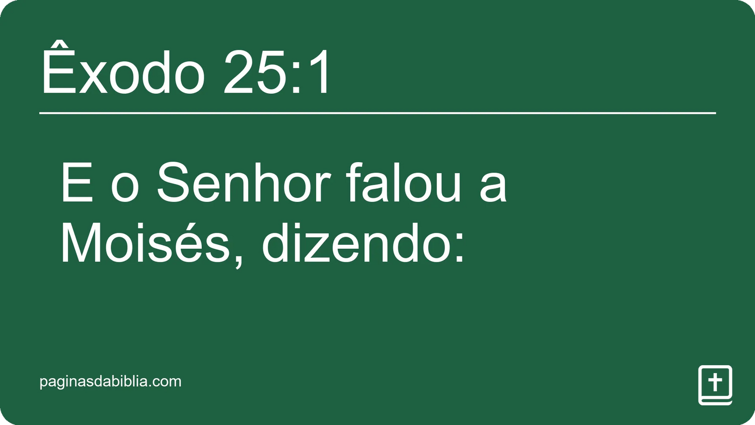 Êxodo 25:1