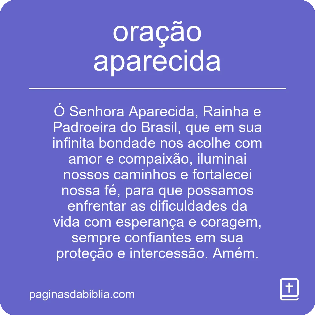 oração aparecida