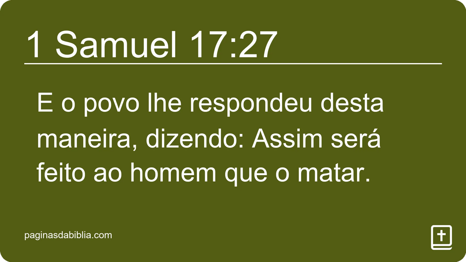 1 Samuel 17:27