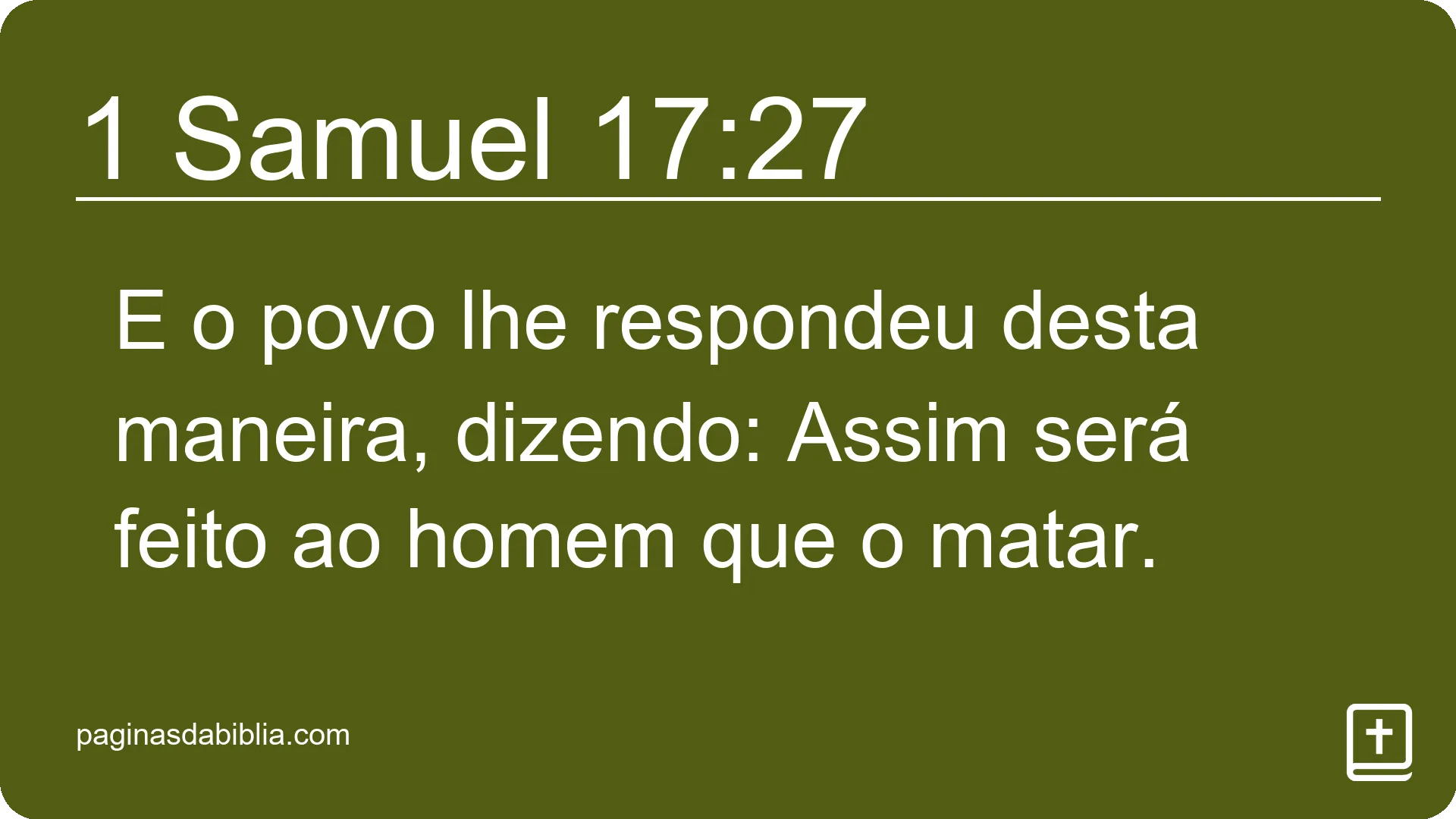 1 Samuel 17:27