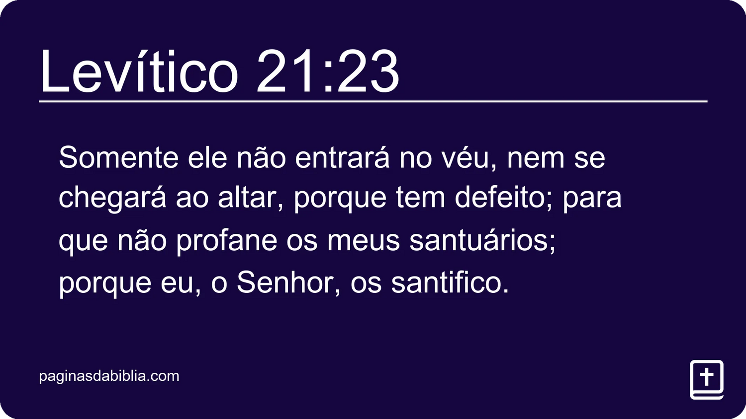 Levítico 21:23