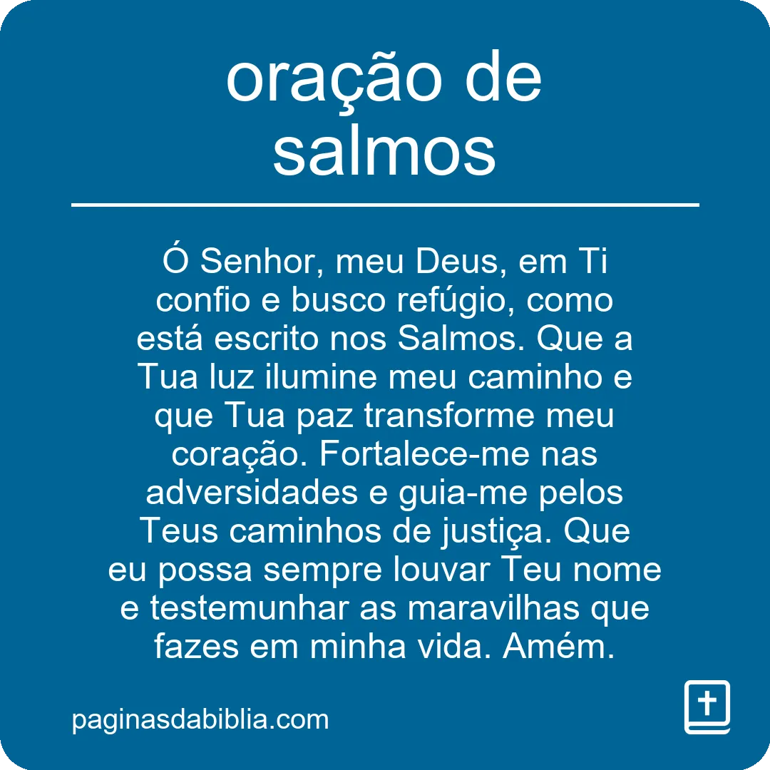 oração de salmos