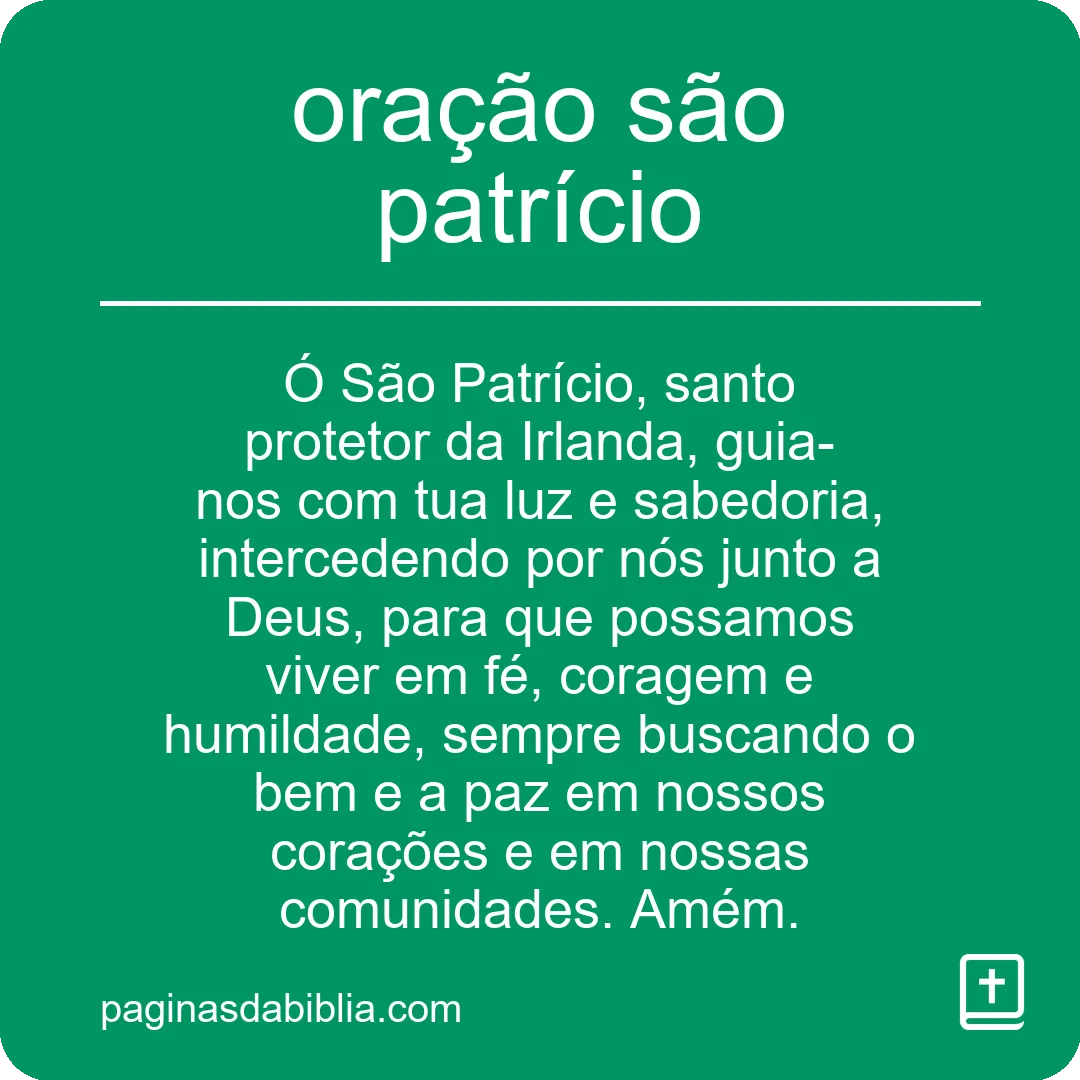 oração são patrício